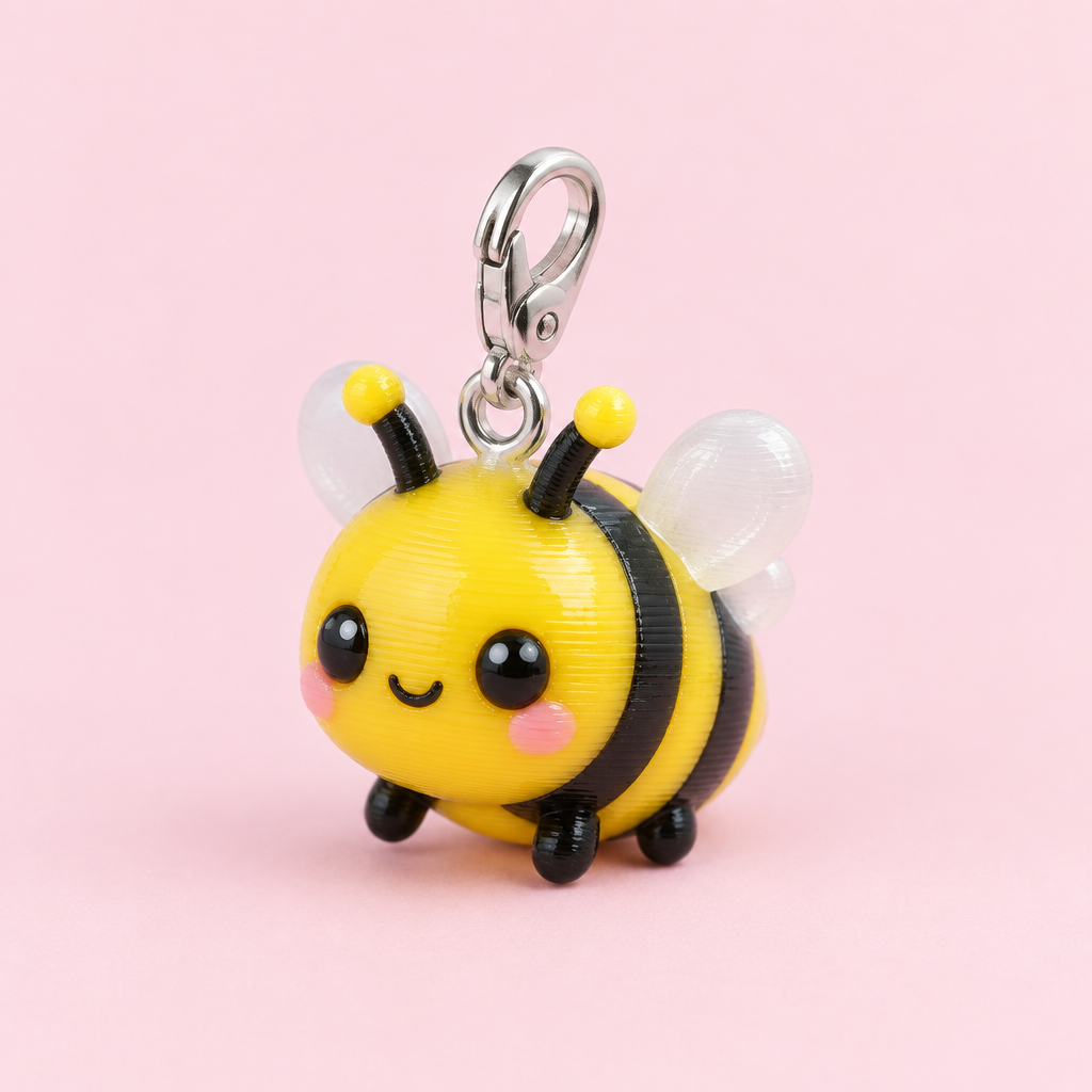 3-D printed Bee Bag Buddy charm