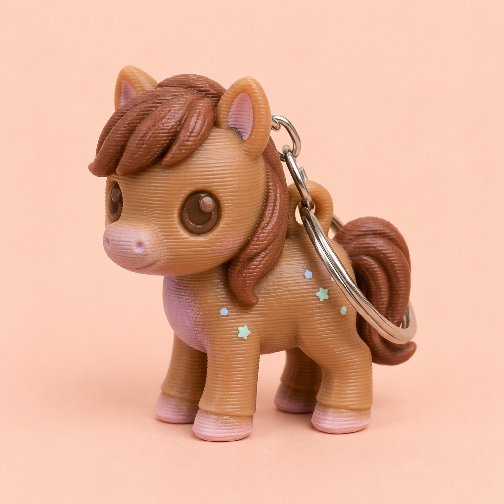 3-D printed Horse Bag Buddy charm